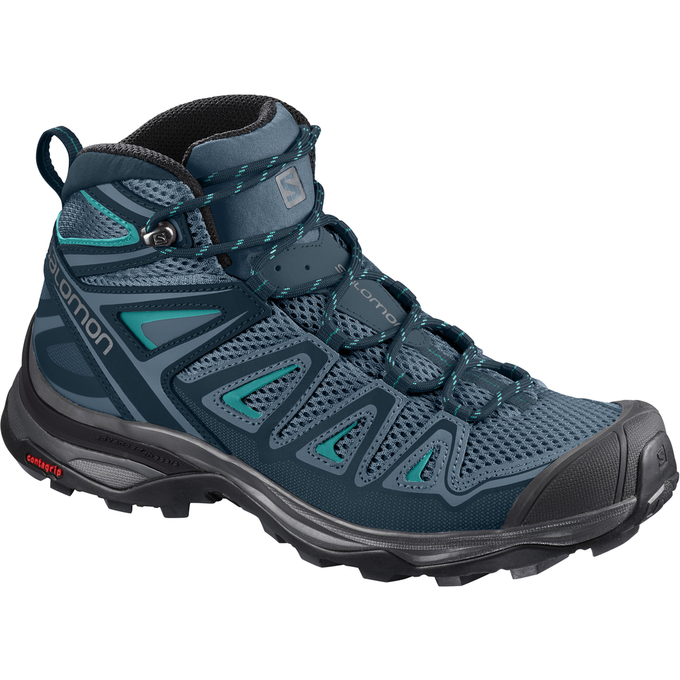 Salomon Singapore Womens Hiking Shoes - X ULTRA MID 3 AERO W Navy/Black | 18942-OHYJ